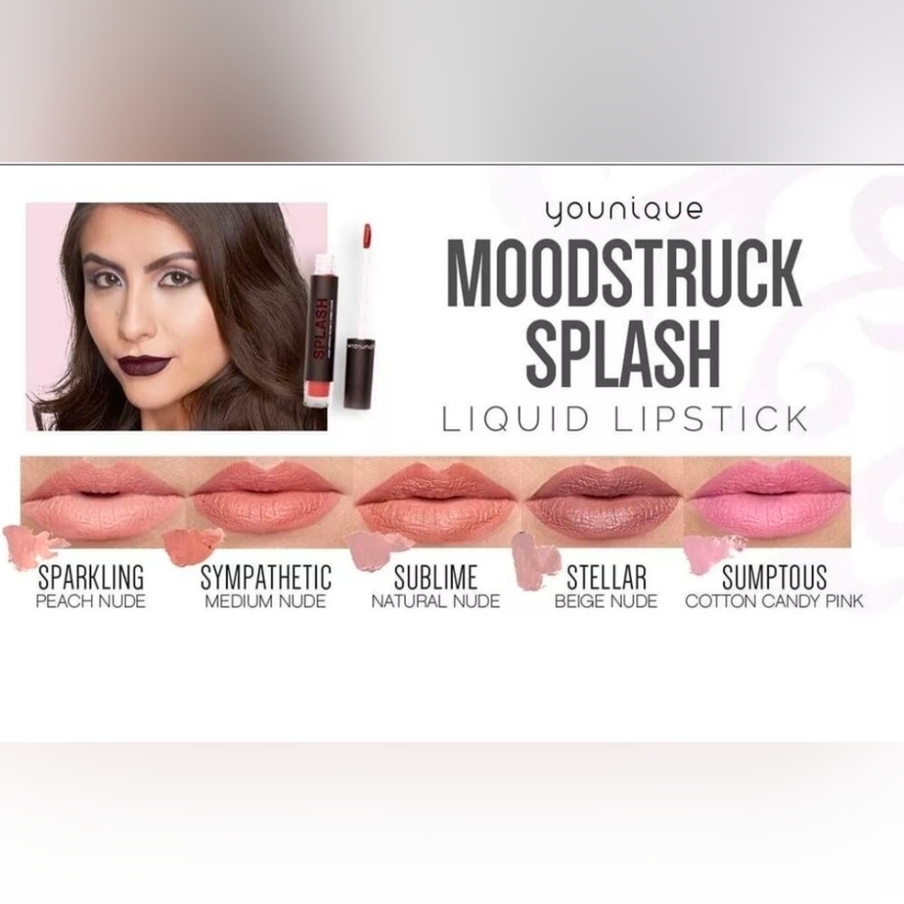 Younique Moodstruck Splash Liquid Lipstick - Sparkling - Peach Nude